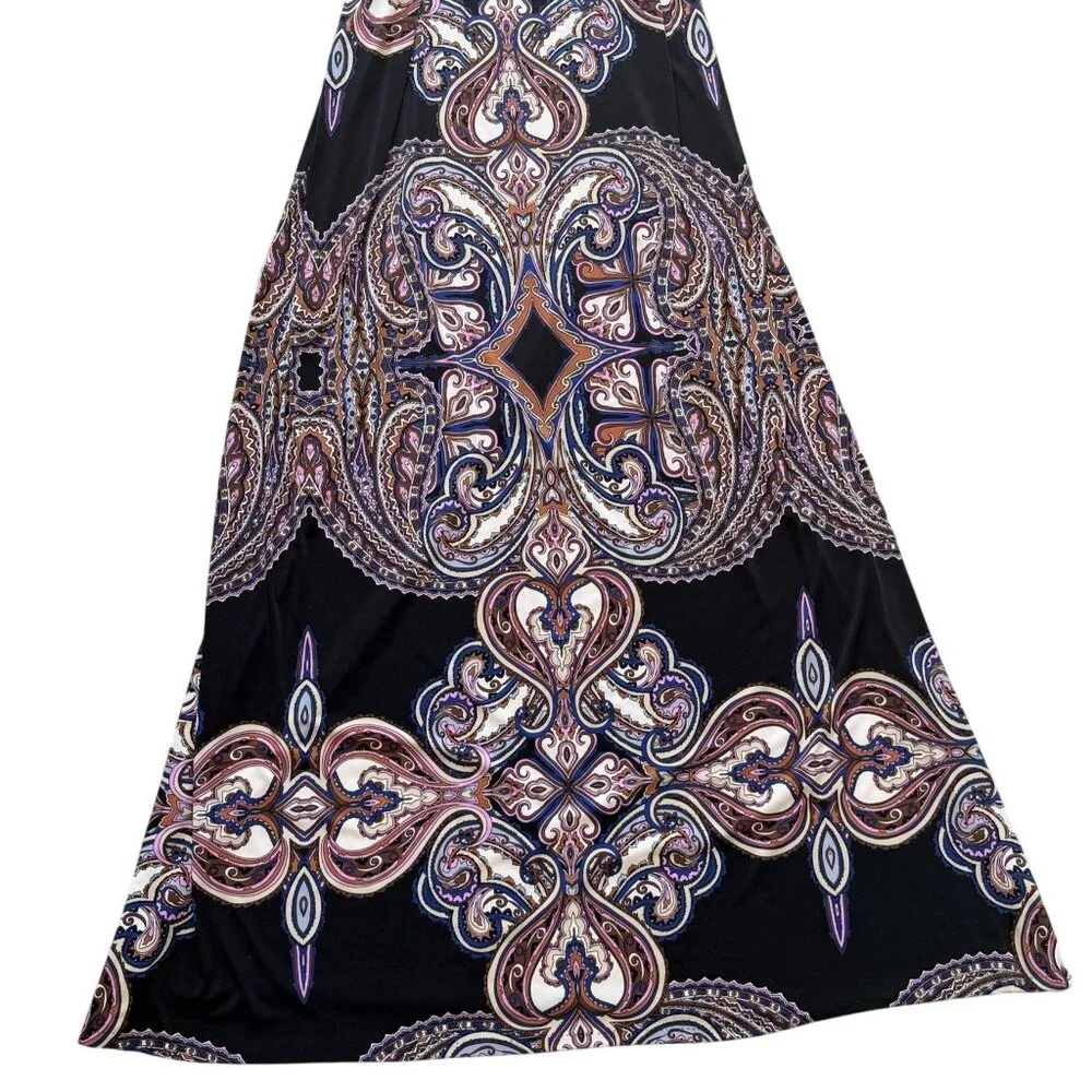 INC International Concepts Womens REtro Boho Wedding Maxi Dress Resort Halter M - Picture 3 of 5